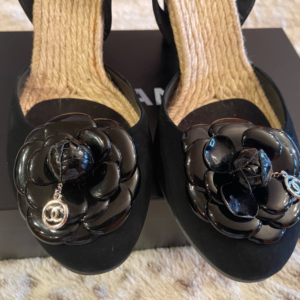 Chanel wedge sandals